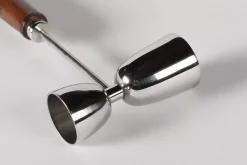 Accessoires^Flamant Manhattan, Jigger A Cocktail, Cuir Marron
