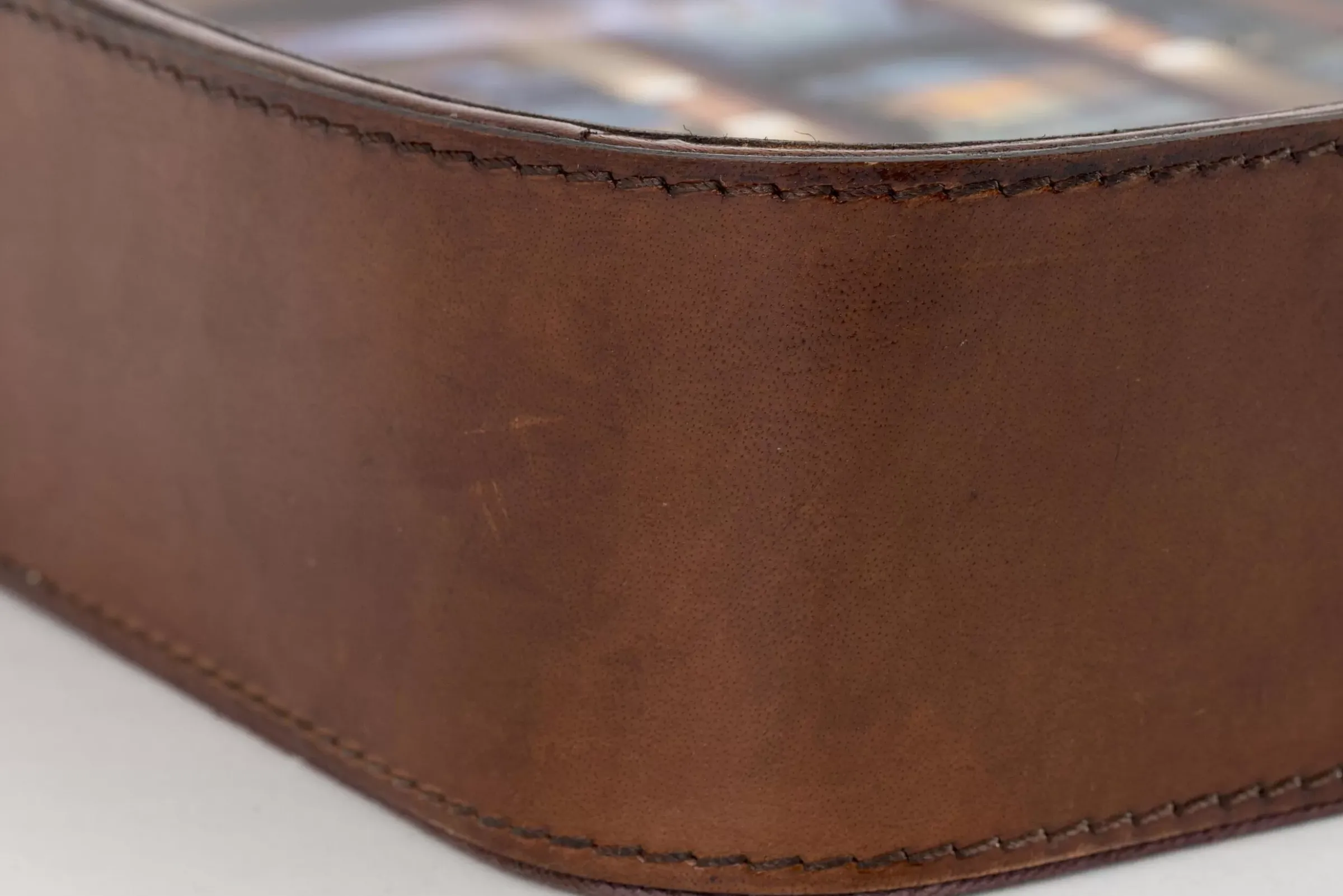 Accessoires^Flamant Manhattan, Plateau, Cuir Marron