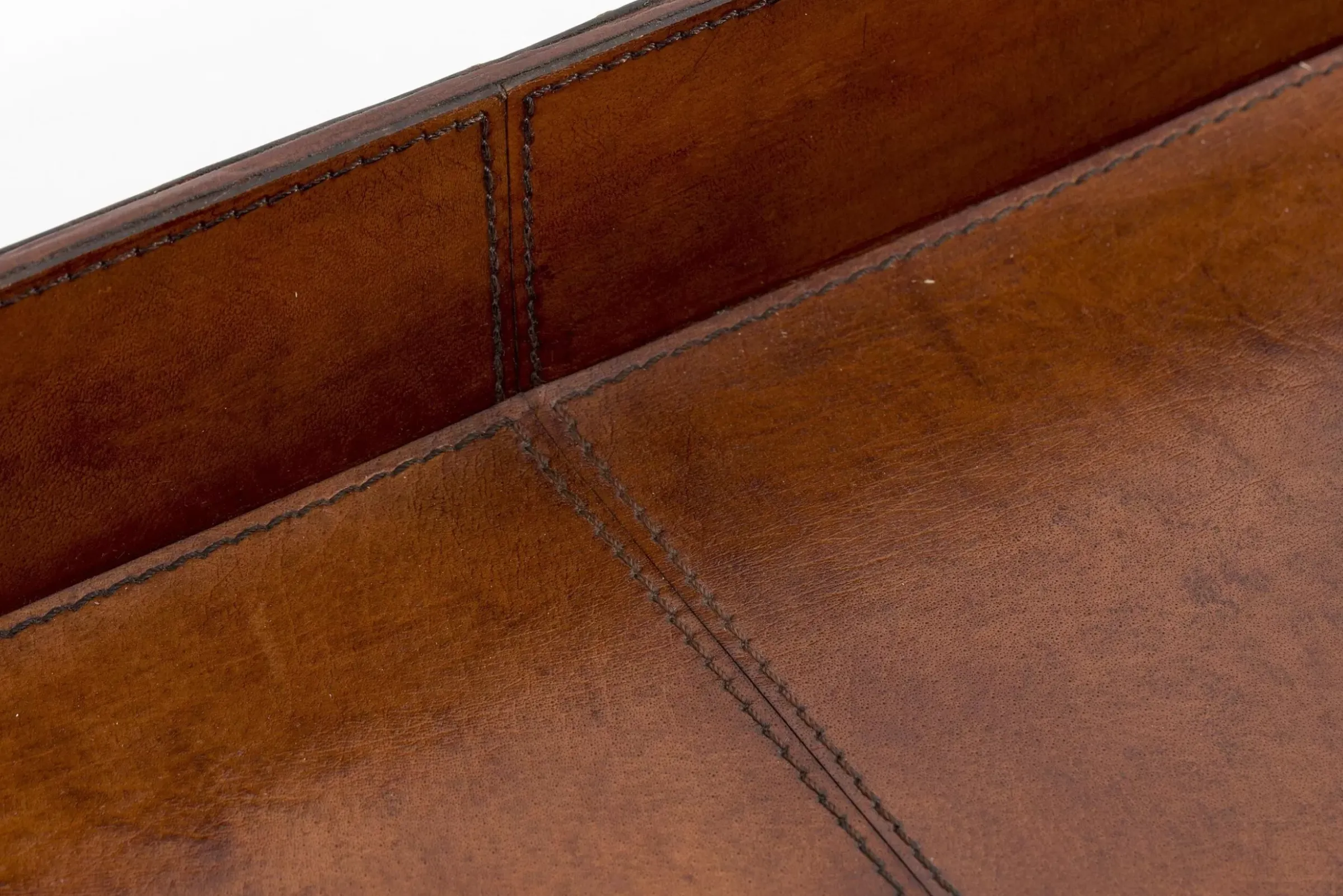 Accessoires^Flamant Manhattan, Plateau, Cuir Marron