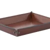 Accessoires^Flamant Manhattan, Plateau, Cuir Marron, S