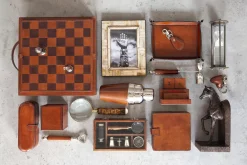 Accessoires^Flamant Manhattan, Plateau, Cuir Marron, S