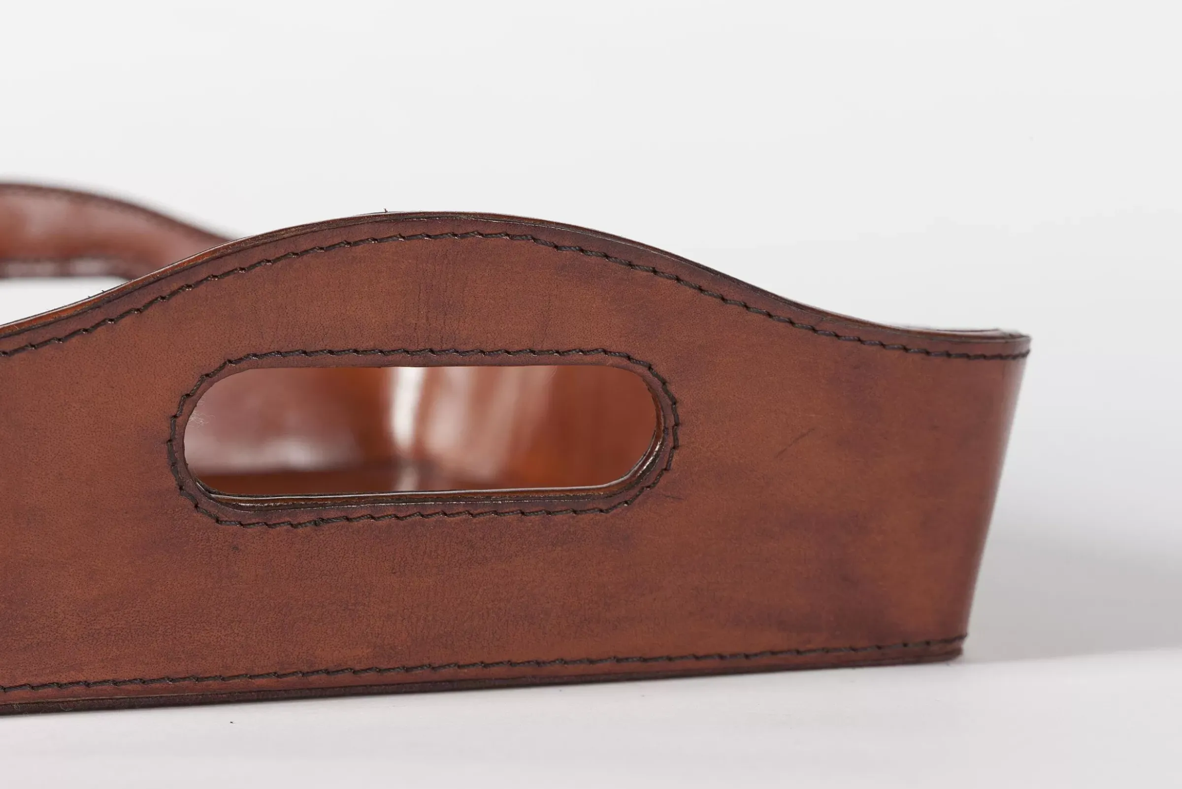 Accessoires^Flamant Manhattan, Plateau, Cuir Marron
