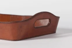 Accessoires^Flamant Manhattan, Plateau, Cuir Marron