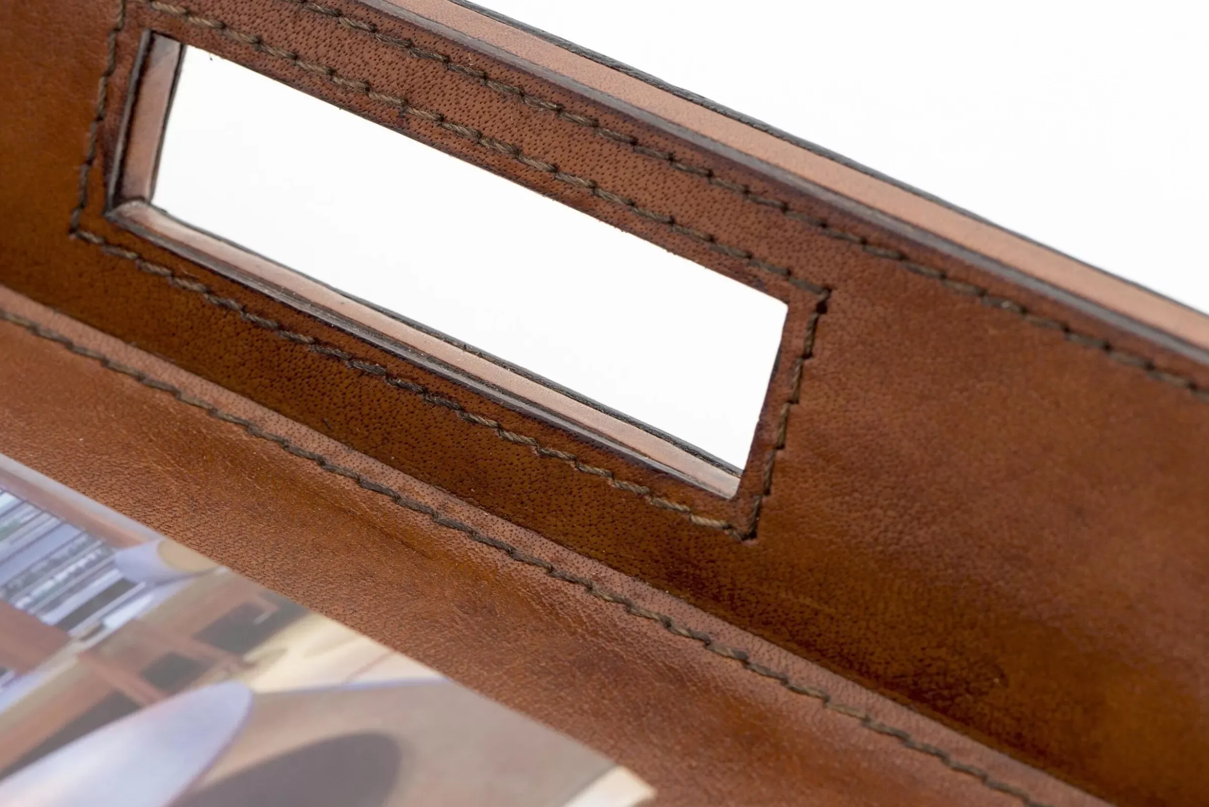 Accessoires^Flamant Manhattan, Plateau, Cuir Marron