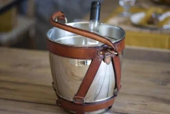 Fete Des Meres^Flamant Manhattan, Refroidisseur A Vin, Poignee En Cuir Marron