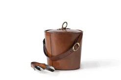Accessoires^Flamant Manhattan, Seau A Glace, Cuir Marron