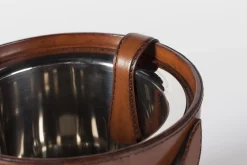 Accessoires^Flamant Manhattan, Seau A Glace, Cuir Marron