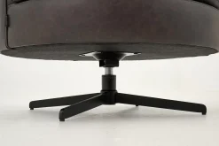 Canapés^Flamant Marchetti, Fauteuil, Cuir Noir, Rotatif