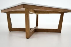 Table A Cafe^Flamant Marnix, Table Basse, Chene Et Pierre, 90X90