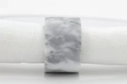 Accessoires^Flamant Maureen, Rond De Serviette, Marbre, Blanc