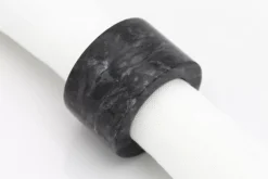 Accessoires^Flamant Maureen, Rond De Serviette, Marbre, Noir
