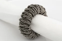 Accessoires^Flamant Meina, Rond De Serviette, Perles, Gris