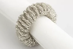 Accessoires^Flamant Meina, Rond De Serviette, Perles, Argent