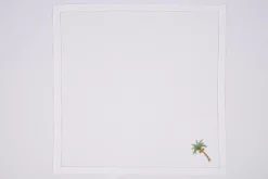 Textiles De Salle A Manger Et De Cuisine^Flamant Mimosa, Serviette, Broderie, Lot De 6