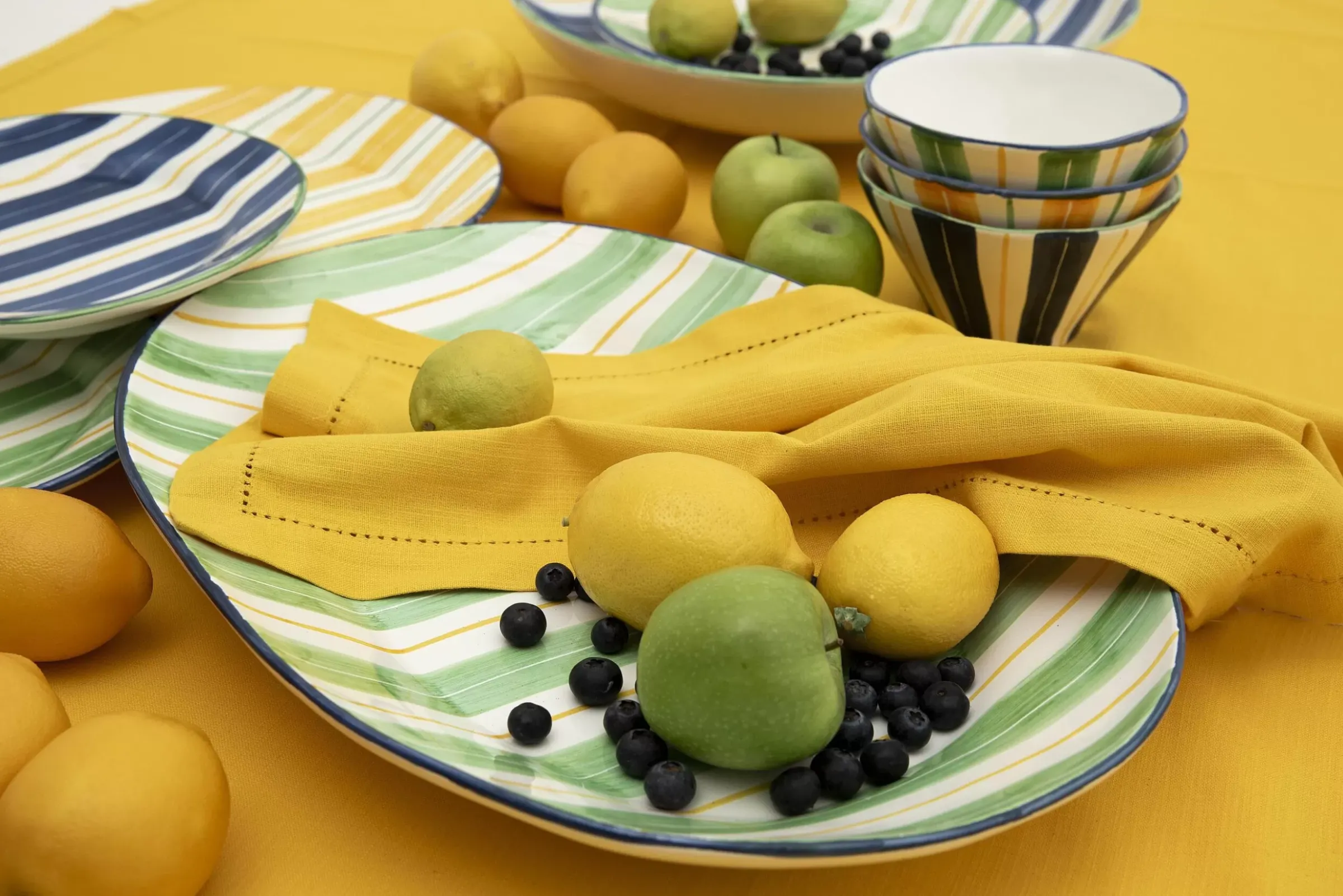 Assiettes, Plats Et Bols^Flamant Nanna, Assiette De Service, Vert, Ovale