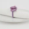 Fete Des Meres^Flamant Naoh, Rond De Serviette, Perles, Violet