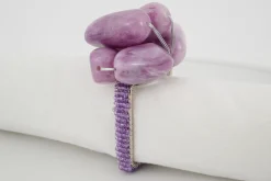 Fete Des Meres^Flamant Naoh, Rond De Serviette, Perles, Violet