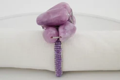 Fete Des Meres^Flamant Naoh, Rond De Serviette, Perles, Violet