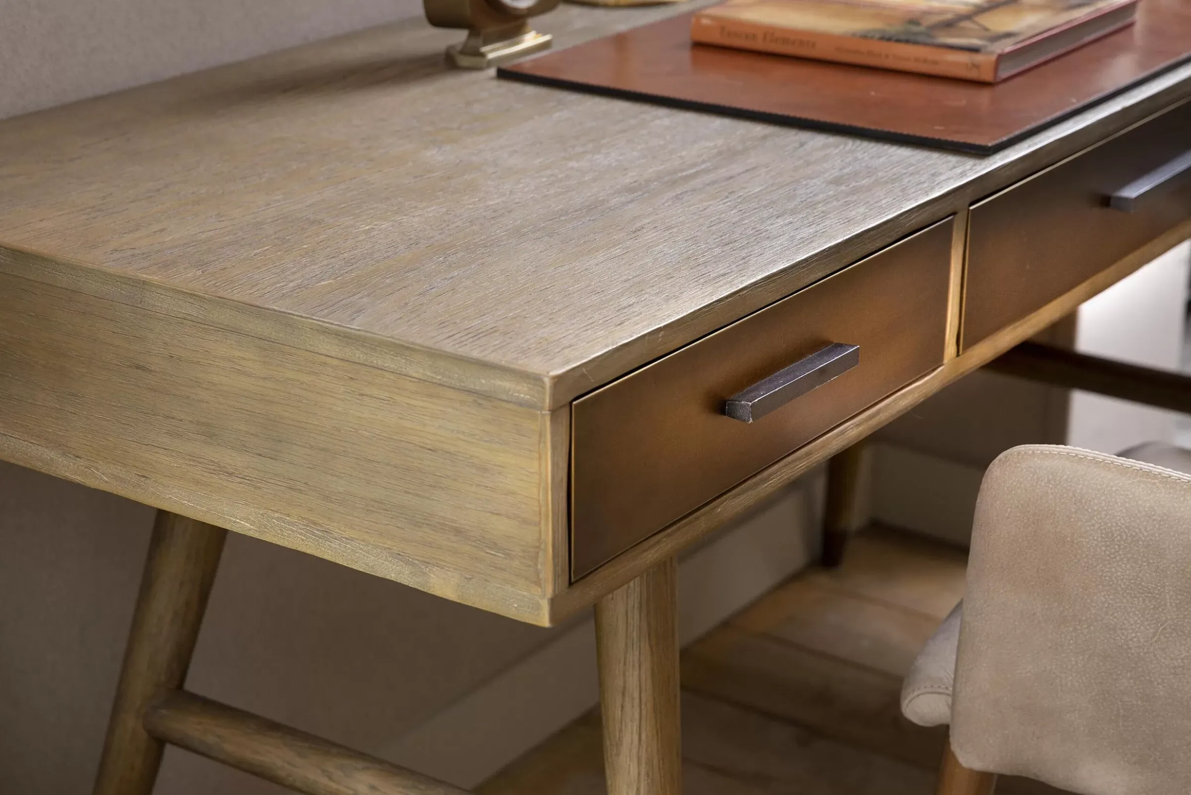 Bureaux^Flamant Nontemar, Bureau, Bois Et Laiton