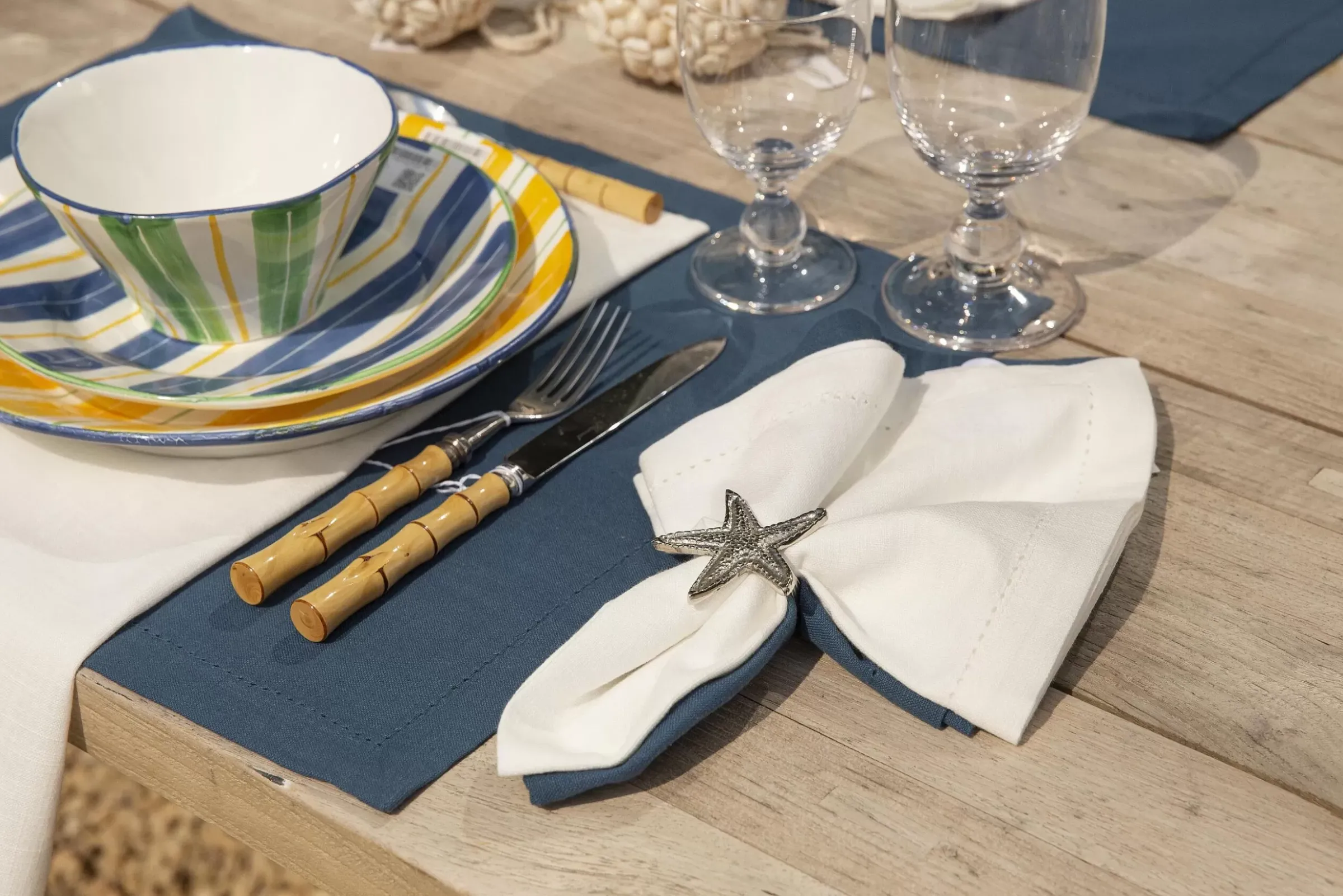 Textiles De Salle A Manger Et De Cuisine^Flamant Phills, Serviette, Blanc, Ensemble De 6
