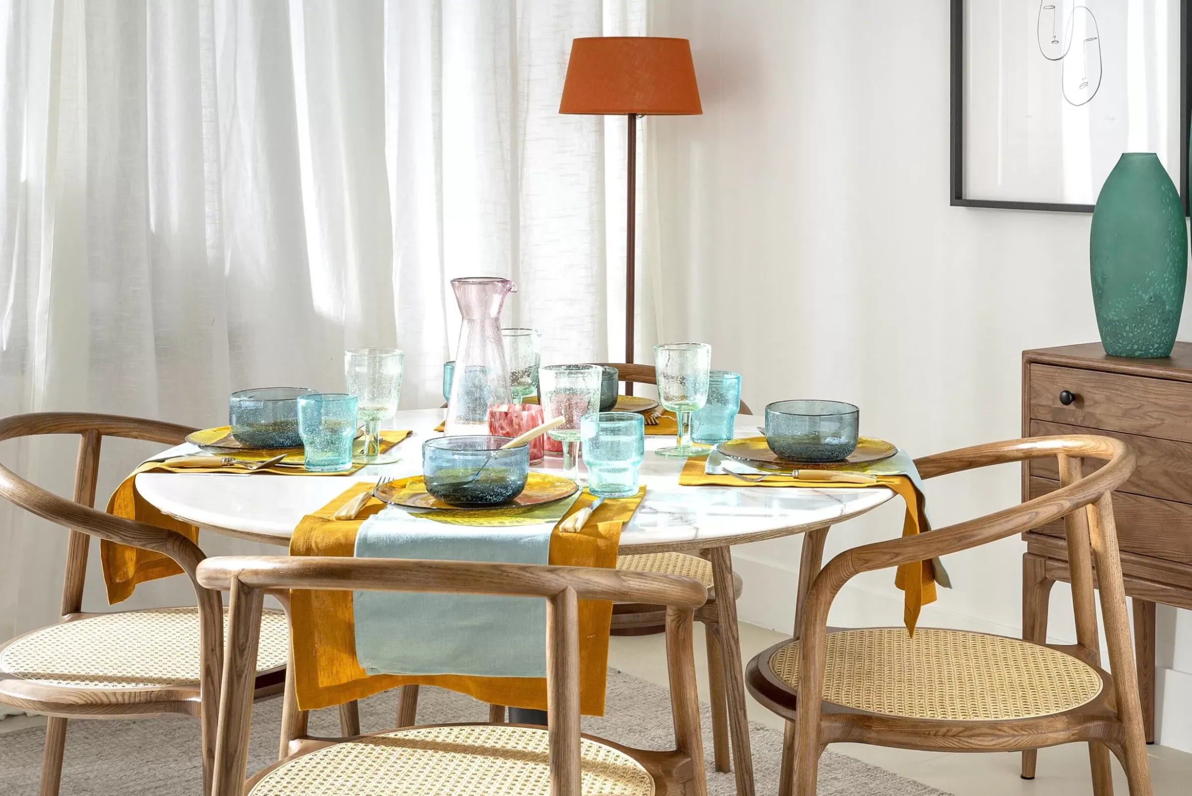 Textiles De Salle A Manger Et De Cuisine^Flamant Phills, Set De Table, Chameau, Ensemble De 6