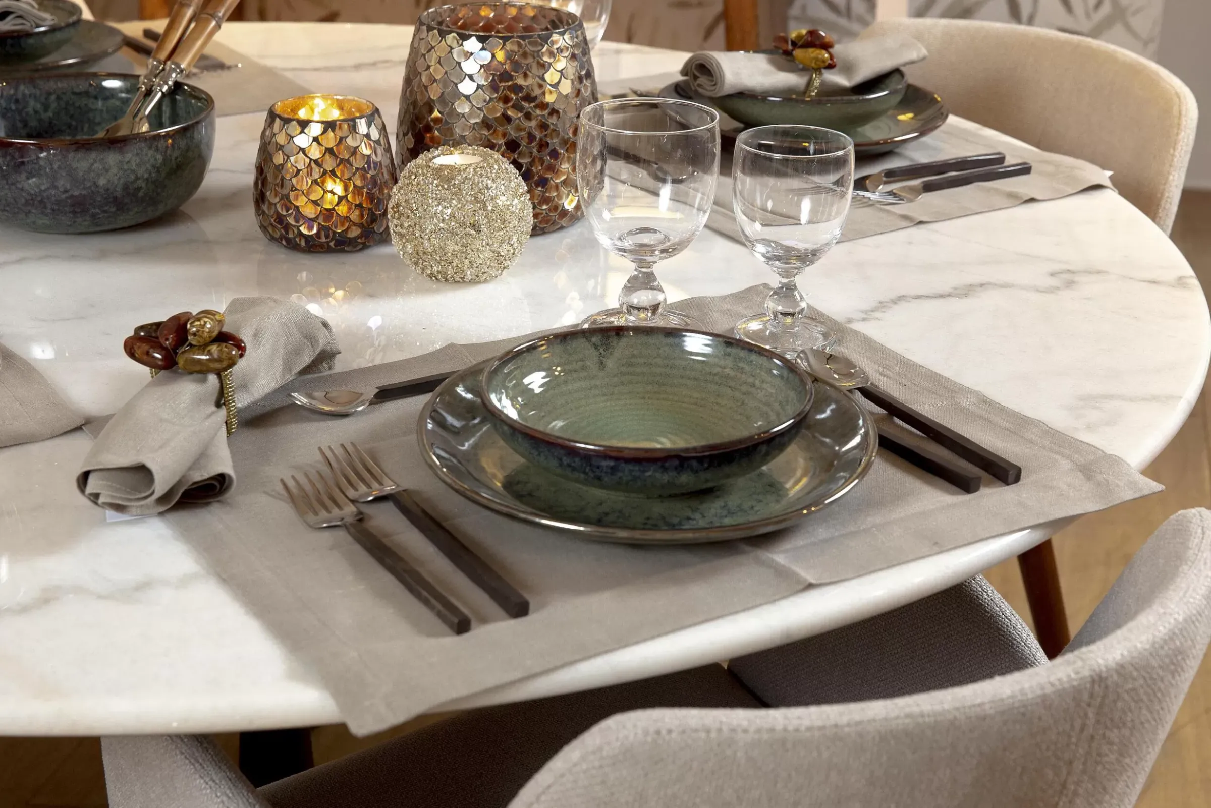 Textiles De Salle A Manger Et De Cuisine^Flamant Phills, Set De Table, Lin, Ensemble De 6