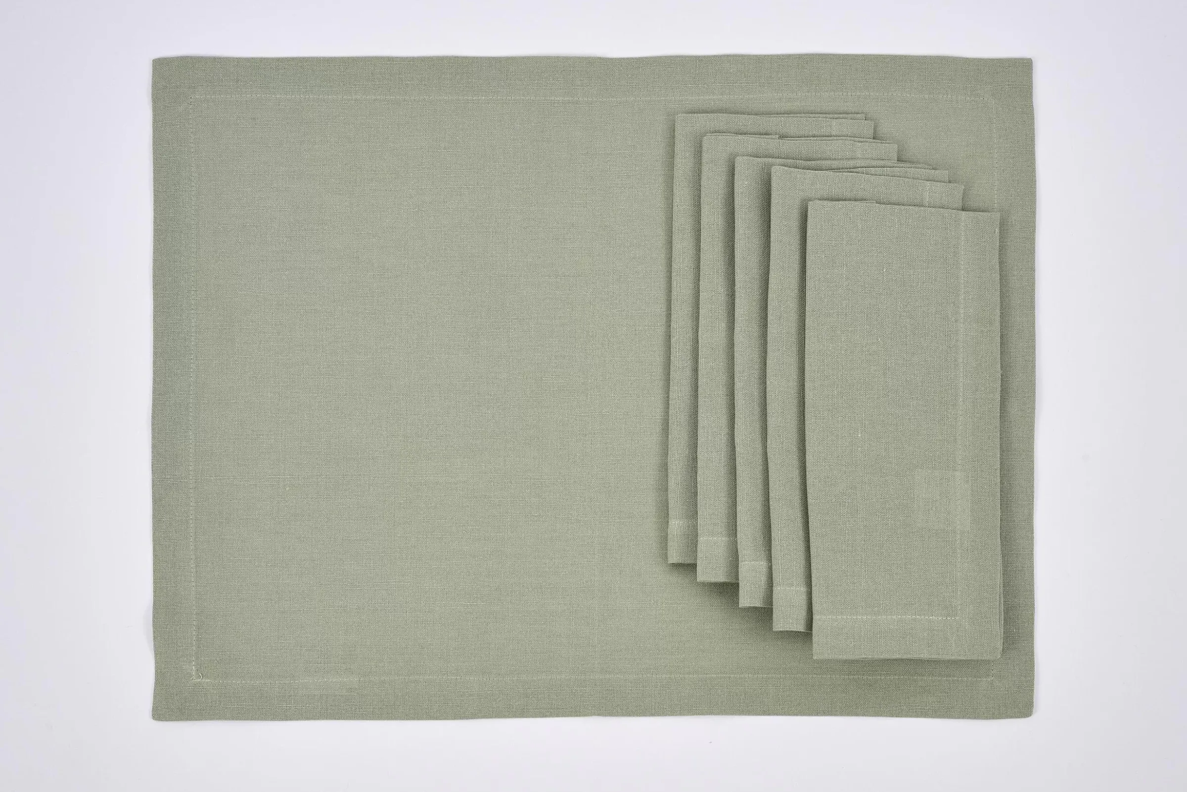 Textiles De Salle A Manger Et De Cuisine^Flamant Phills, Set De Table, Vert Iceberg, Ensemble De 6