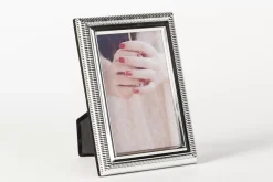 Décoration^Flamant Prestige, Cadre Photo, Plaque Argent, 9X13