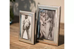 Décoration^Flamant Prestige, Cadre Photo, Plaque Argent, 9X13