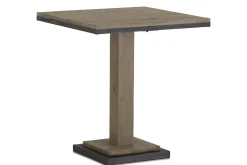 Tables A Manger^Flamant Rendus, Table De Bistrot, Chene Patine Et Fer, 80 Cm