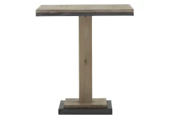 Tables A Manger^Flamant Rendus, Table De Bistrot, Chene Patine Et Fer, 80 Cm