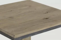 Tables A Manger^Flamant Rendus, Table De Bistrot, Chene Patine Et Fer, 80 Cm