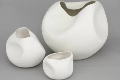 Décoration^Flamant Reynolds, Vase, Ceramique, Blanc, Modele 4