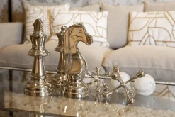 Décoration^Flamant Robbins, Piece D'Echecs, Chevalier, Nickel