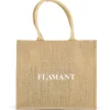 Décoration^Flamant Shopper , Sac Shopping, Jute, Naturel