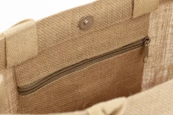 Décoration^Flamant Shopper , Sac Shopping, Jute, Naturel