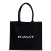 Décoration^Flamant Shopper , Sac Shopping, Jute, Noir