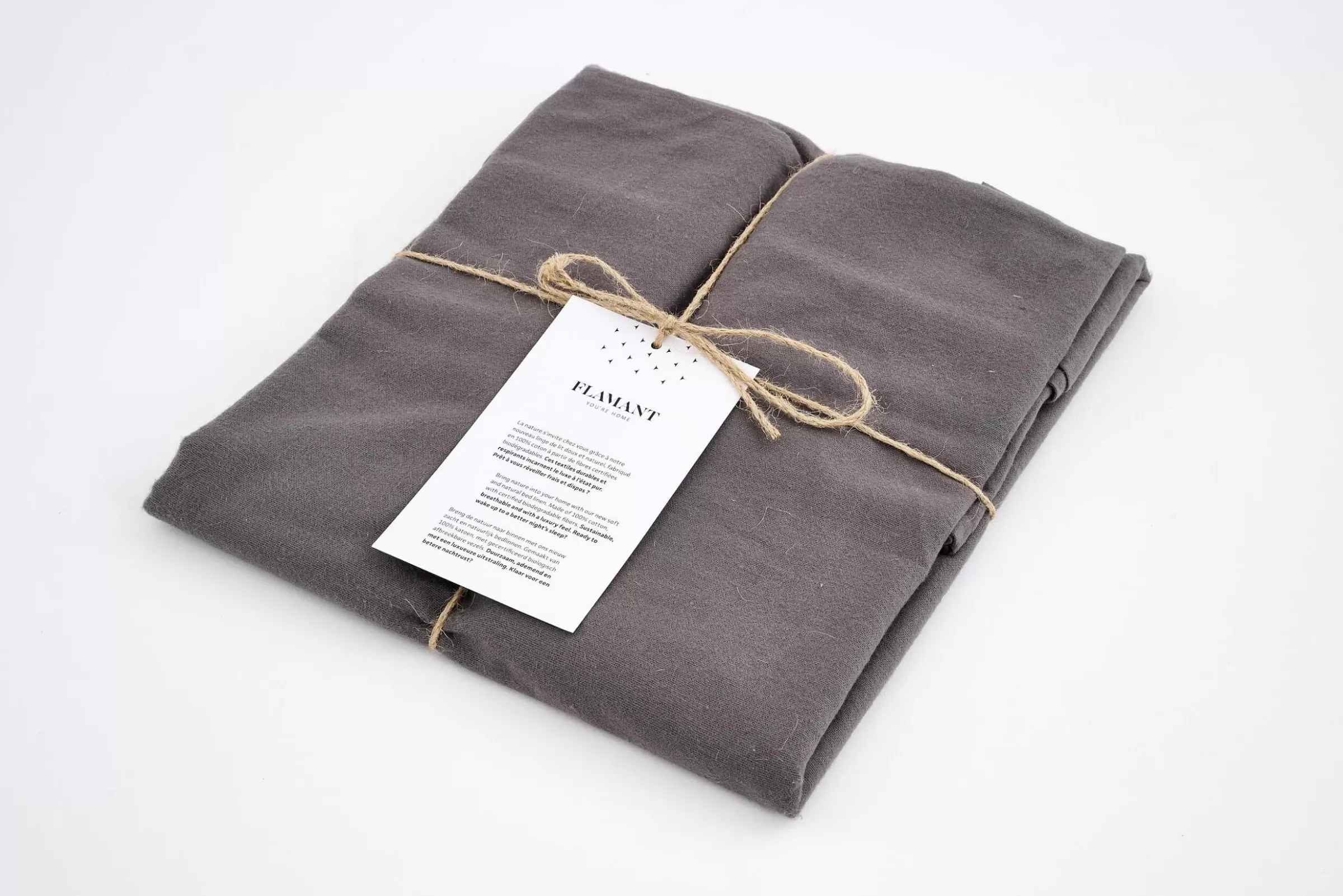 Draps De Lit^Flamant Stefano, Taie D'Oreiller, Lot De 2, 65 X 65, Rayures Grises