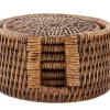 Accessoires^Flamant Togo, Dessous De Verre, Rond, Roseau, Lot De 6