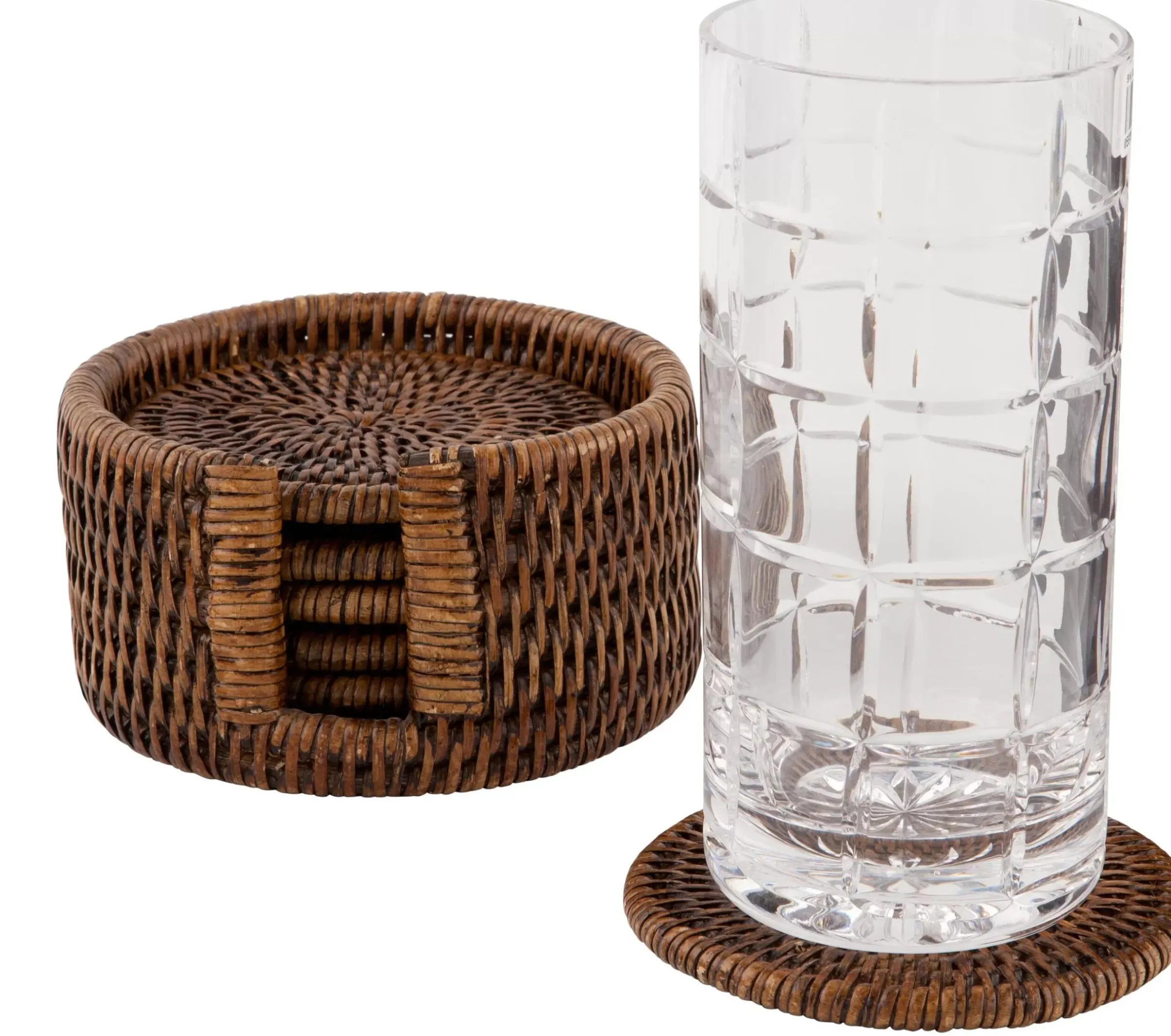 Accessoires^Flamant Togo, Dessous De Verre, Rond, Roseau, Lot De 6