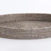 Accessoires^Flamant Togo, Plateau, Rond, Roseau, Gris, 48Cm
