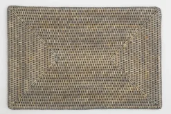 Textiles De Salle A Manger Et De Cuisine^Flamant Togo, Set De Table, Roseau, Gris, Rectangulaire