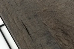 Table A Cafe^Flamant Urban, Table Console, Chene Et Metal, Marron Fonce