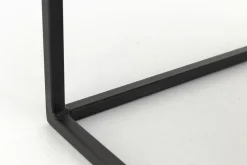 Table A Cafe^Flamant Urban, Table D'Appoint, Chene Et Metal, Marron Clair