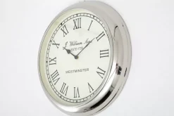 Décoration^Flamant Walters, Horloge Murale, Nickel