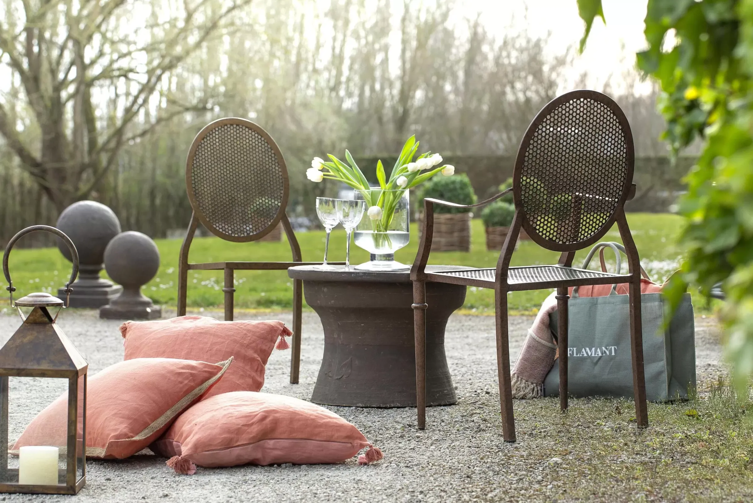 Décorations De Jardin Et Parasols^Flamant Zedar, Decoball Sur Pied, Pierre Reconstituee Sur Fibre De Verre, L