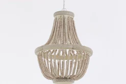 Eclairage^Flamant Zofia, Suspension, Perles De Fer Et Bois